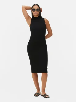 Robe Mi-longue Sans Manches En Maille