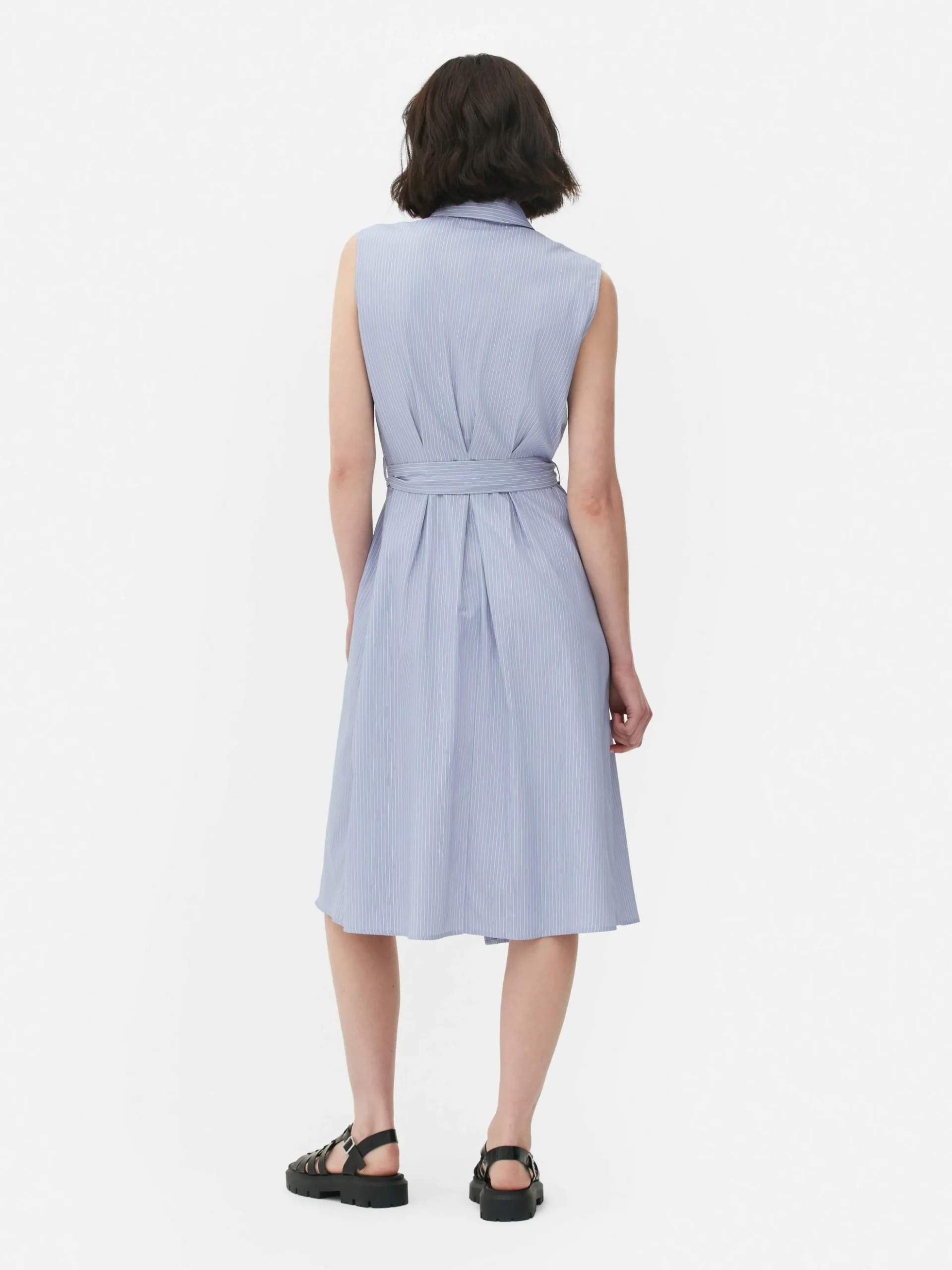 Robe-chemise Mi-longue Sans Manches