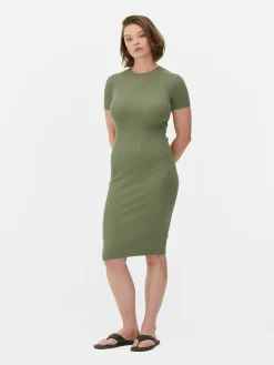 Robe-pull Mi-longue à Manches Courtes