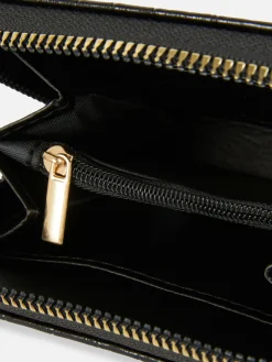 Sac à Main Zippé Imitation Crocodile