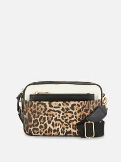 Sac Bandoulière (petit) à Double Zip En Faux Crocodile