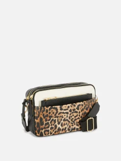 Sac Bandoulière (petit) à Double Zip En Faux Crocodile