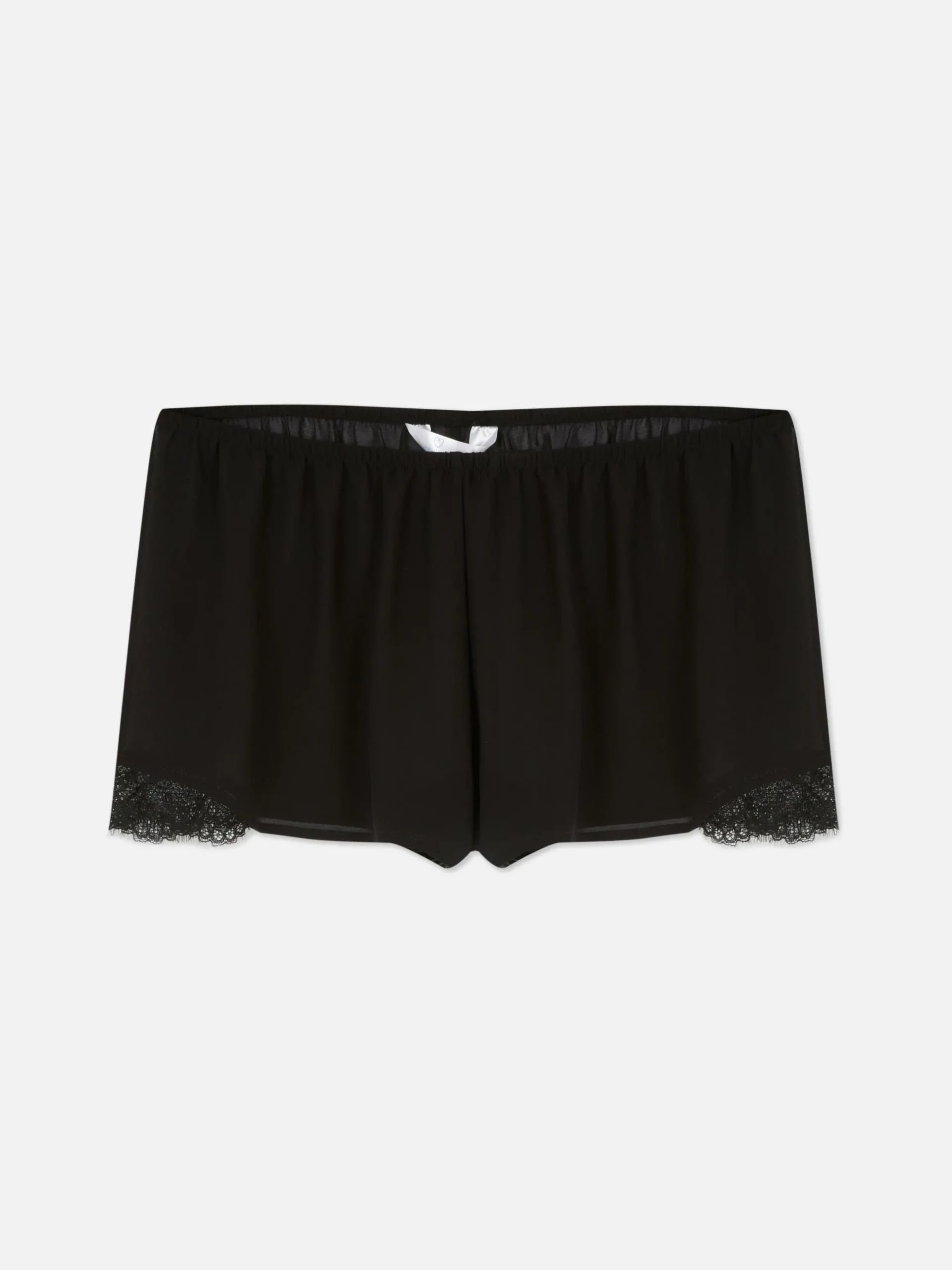 Short De Pyjama Transparent à Finitions En Dentelle
