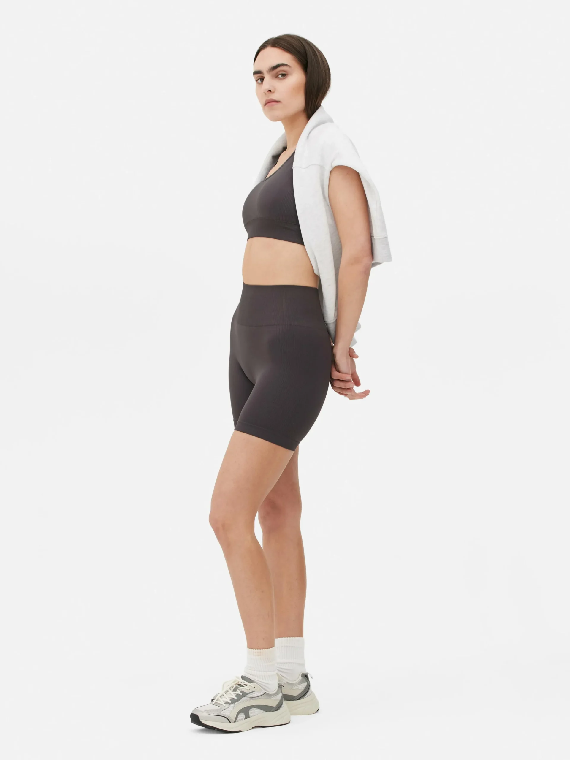 Short De Sport Taille Haute Sans Couture