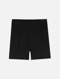 Short De Yoga Taille Haute En Tissu Ultra-doux