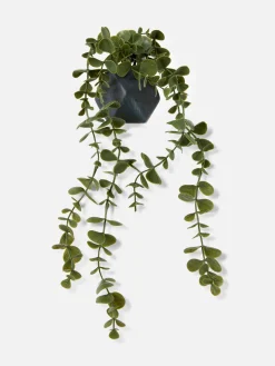 Succulente Artificielle Suspendue Dans Pot Géométrique