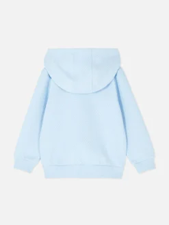 Sweat Zippé Texturé à Capuche