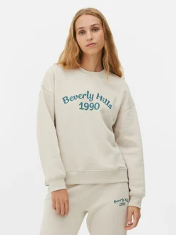 Sweat-shirt à Col Ras-du-cou Avec Message