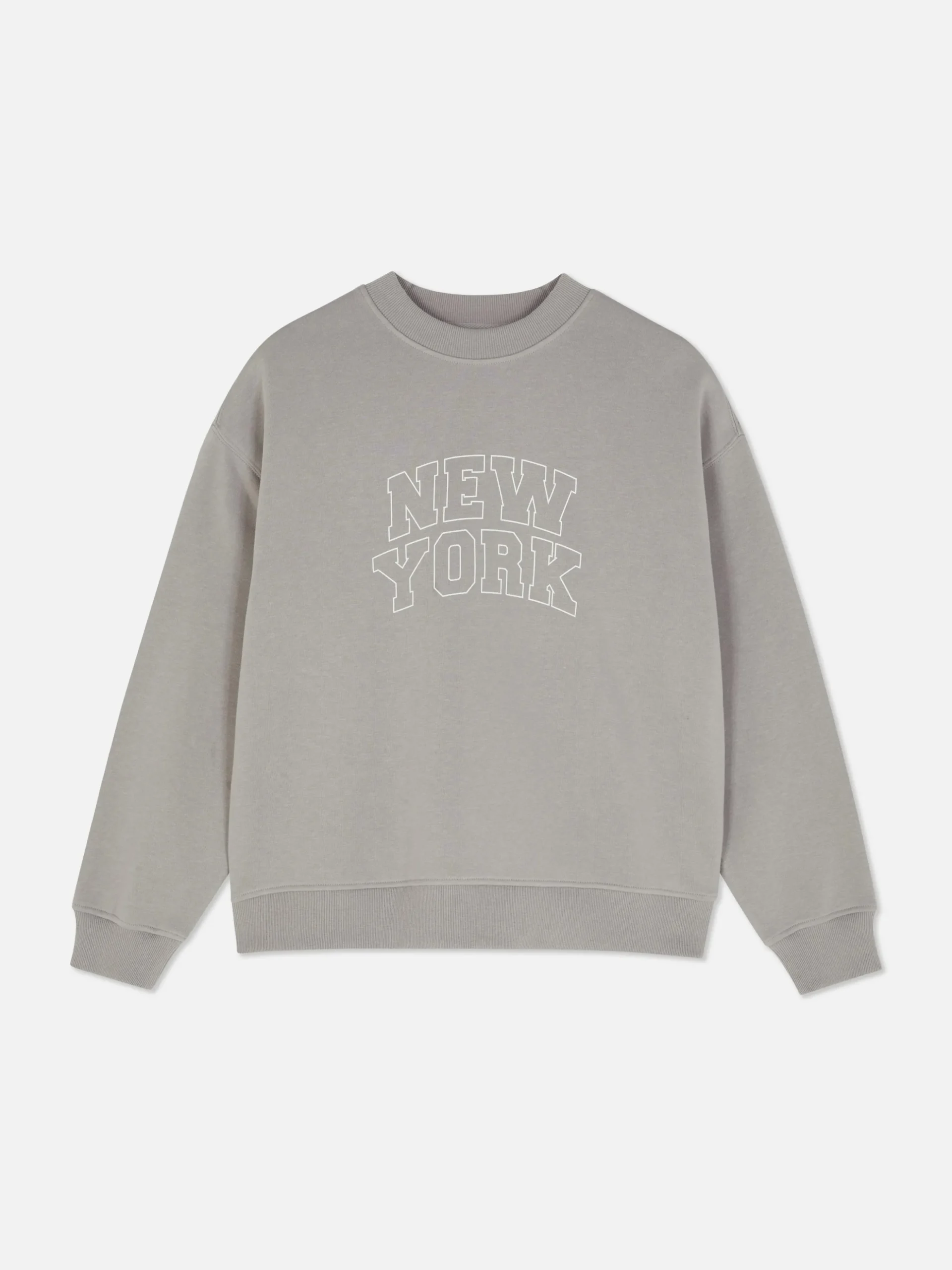 Sweat-shirt à Col Ras-du-cou Avec Message