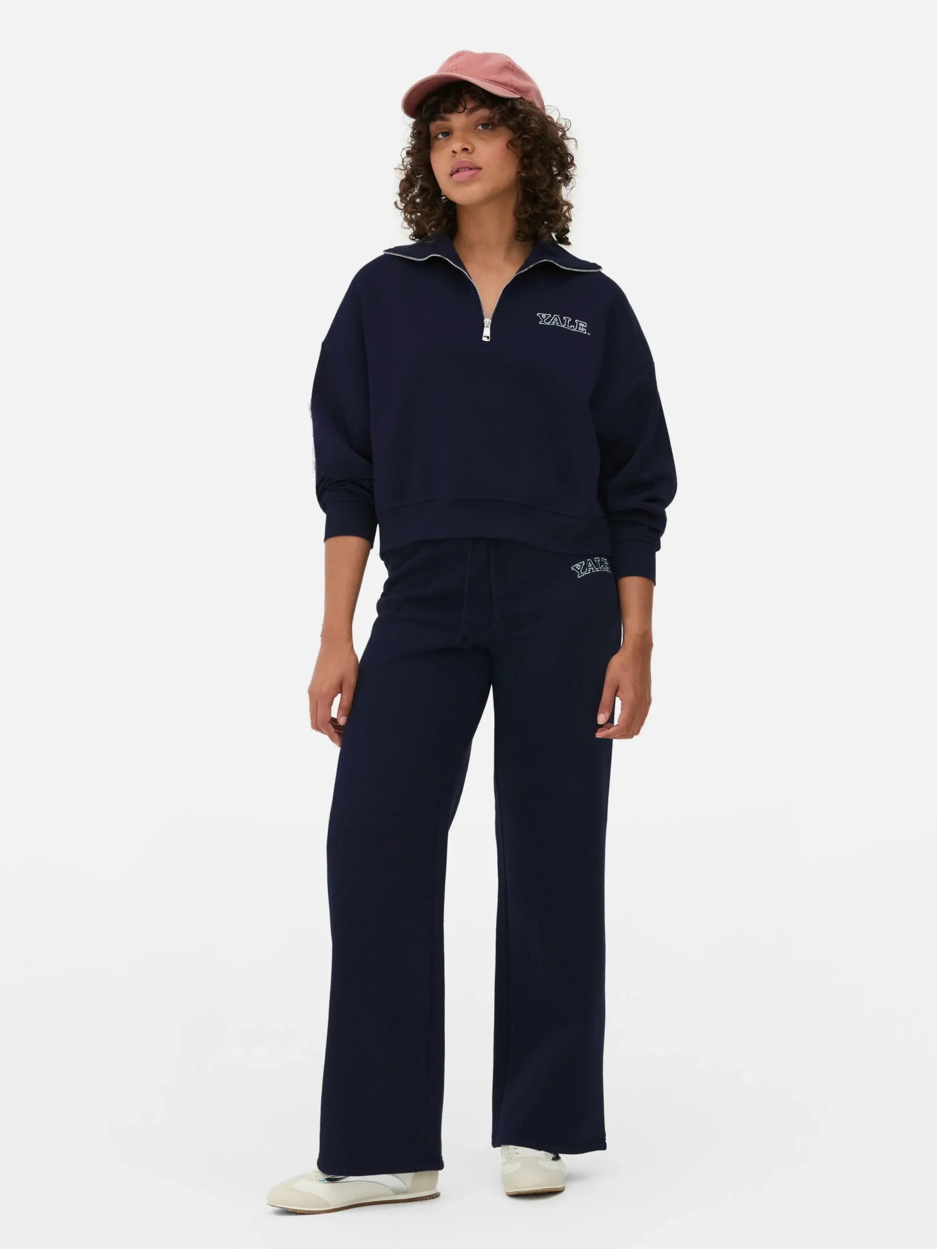 Sweat-shirt à Col Zippé à Coordonner Yale