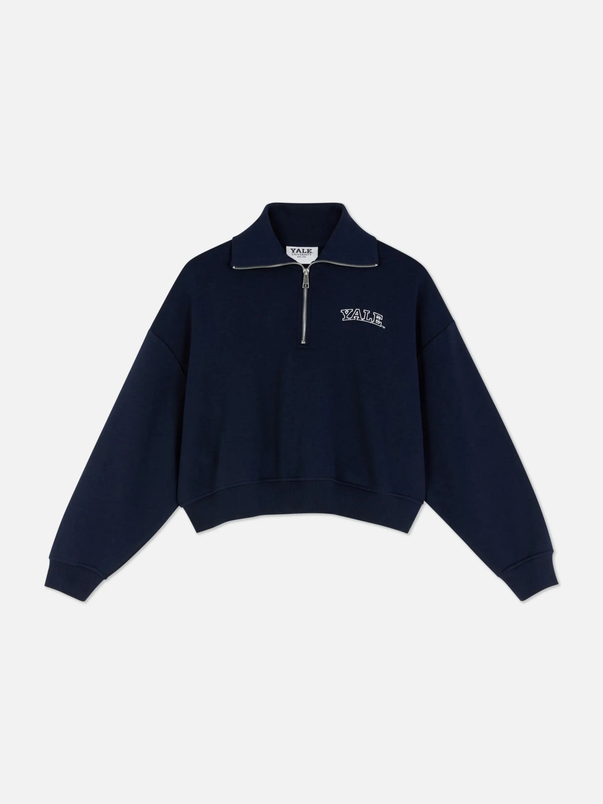 Sweat-shirt à Col Zippé à Coordonner Yale