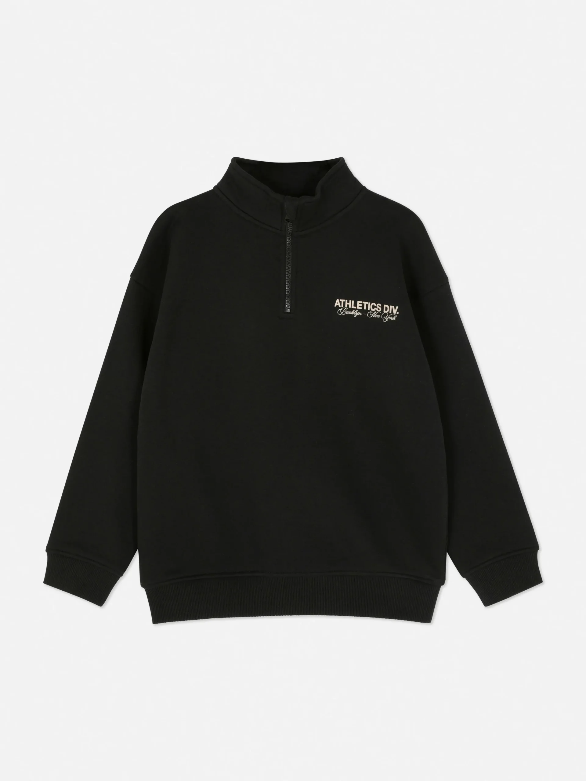 Sweat-shirt Graphique à Col Cheminée