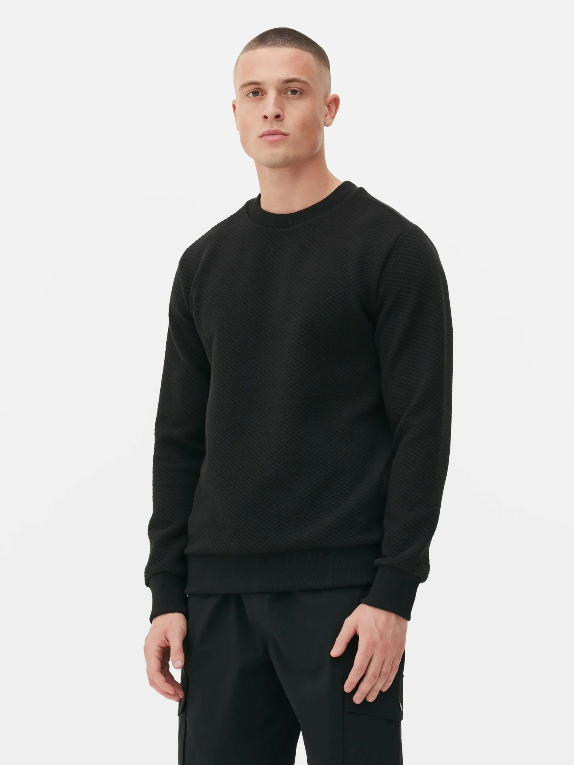 Sweat-shirt Matelassé à Motif Losanges