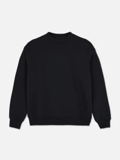 Sweat-shirt Oversize à Col Ras-du-cou