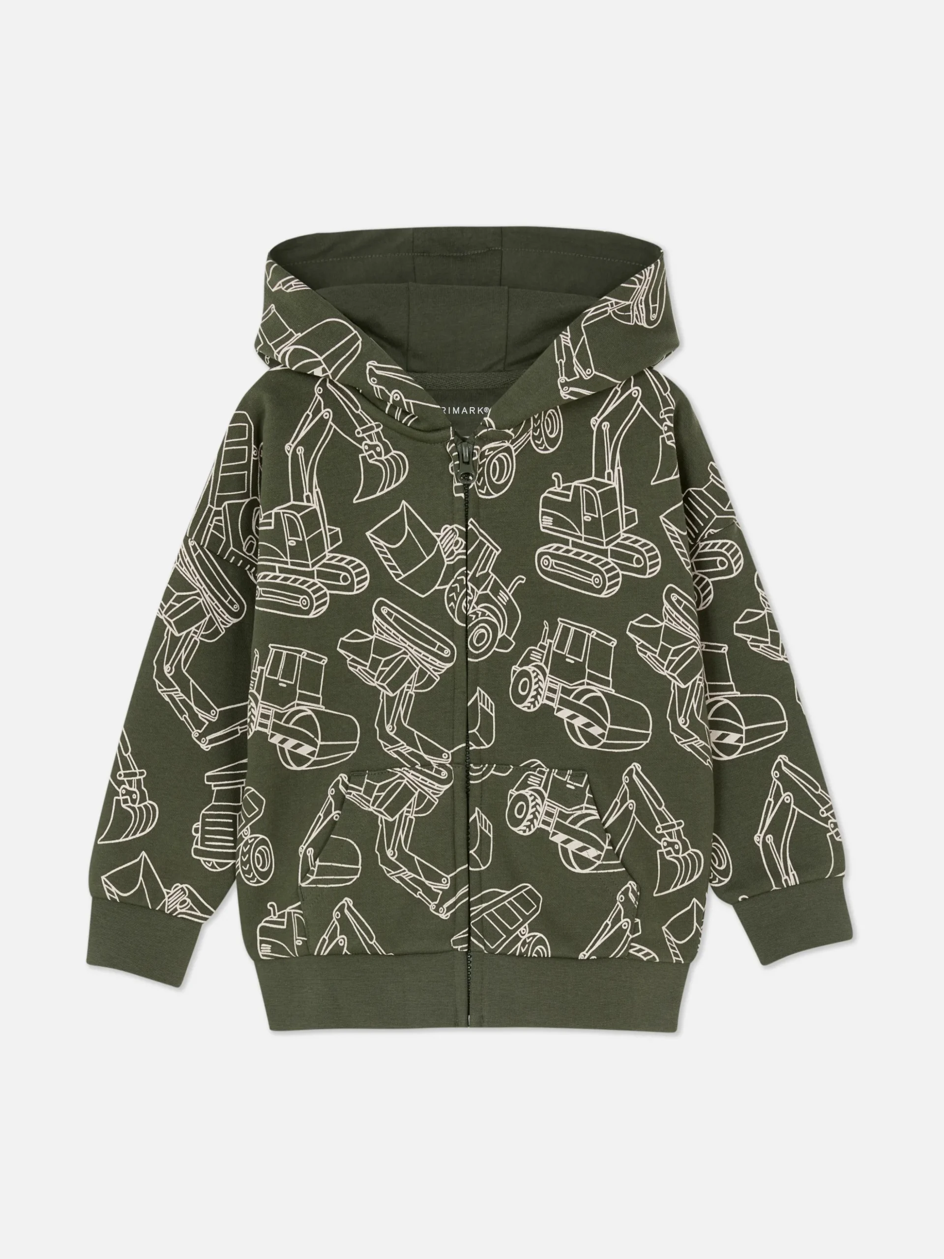 Sweat-shirt Zippé à Capuche Graphique à Coordonner