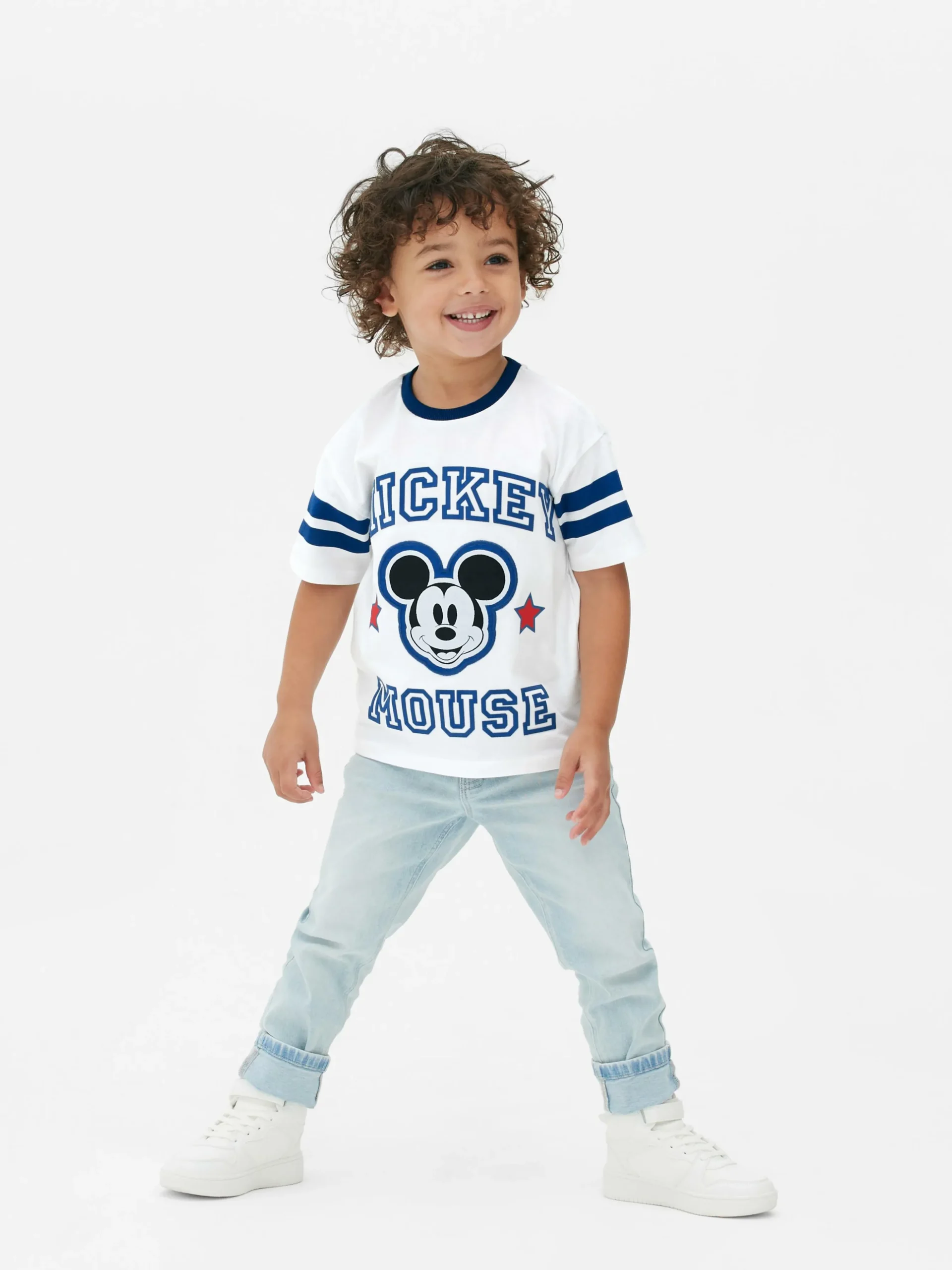 T-shirt à Bords Contrastés Disney Mickey Mouse