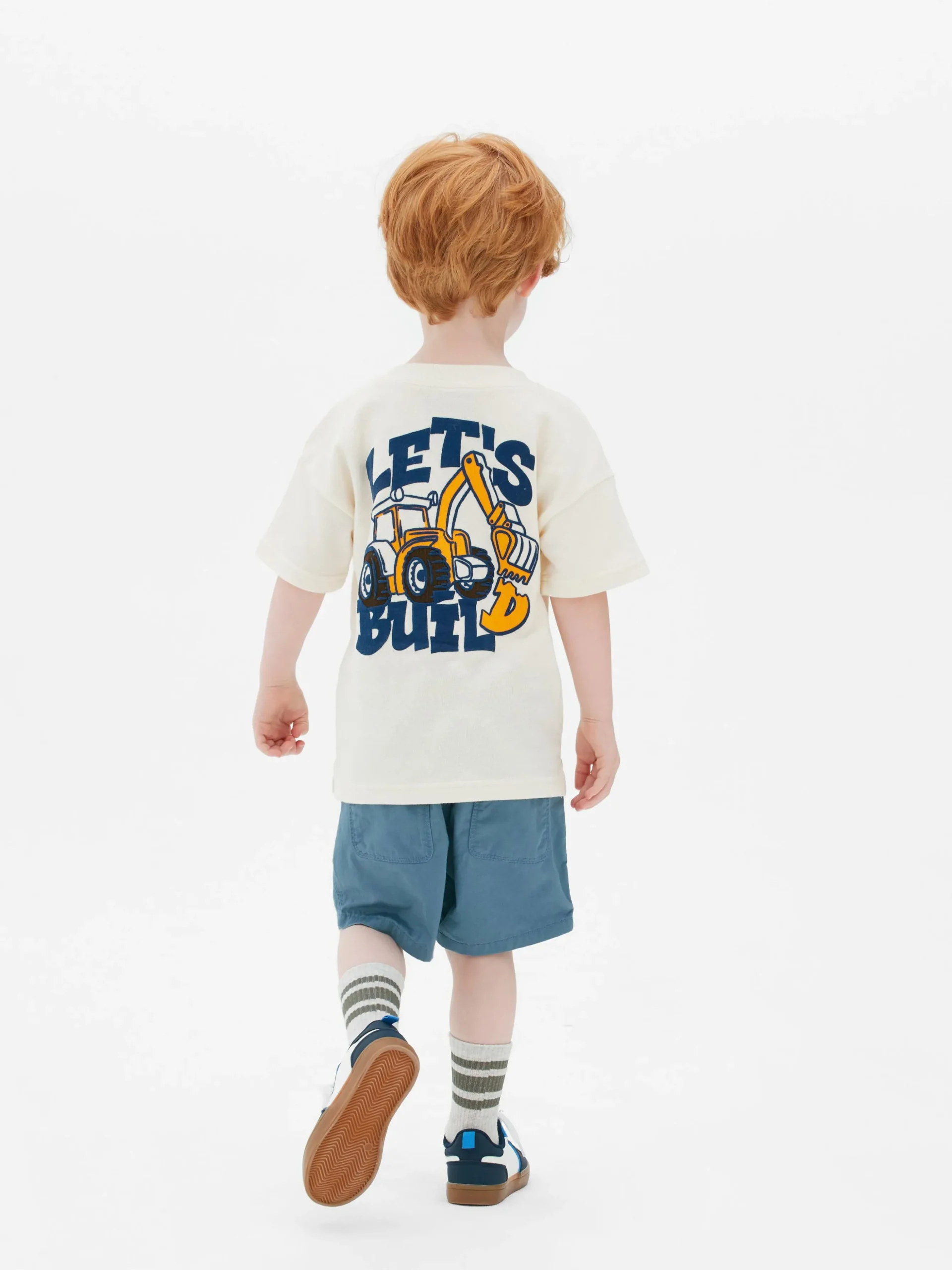 T-shirt à Manches Courtes Et Motif Pelleteuse