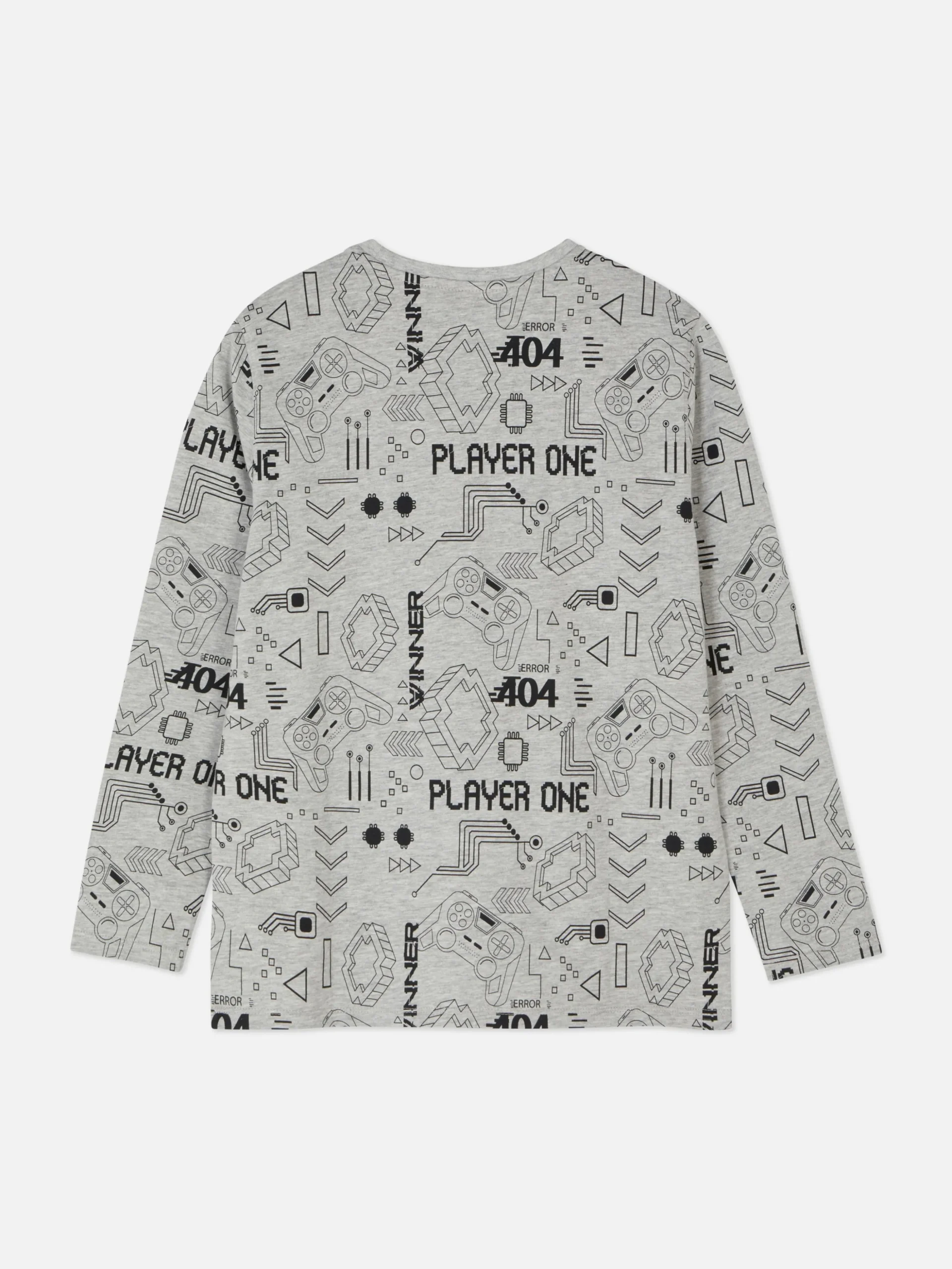 T-shirt à Manches Longues Et Motif Gaming