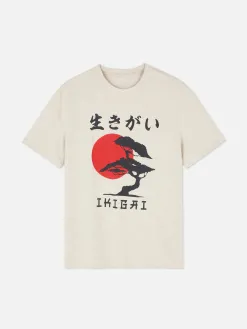 T-shirt Avec Imprimé Arbre Japonais
