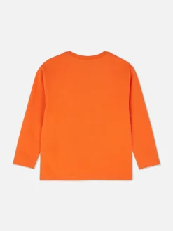 T-shirt D’Halloween à Manches Longues Et Imprimé Dinosaure