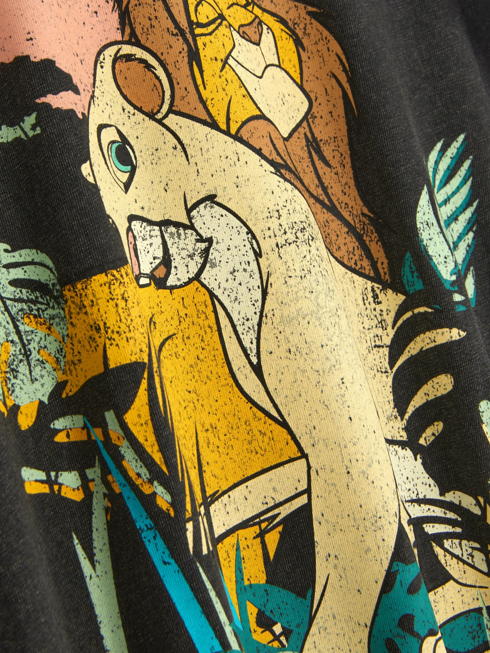 T-shirt Délavé à L'acide Disney Le Roi Lion 30e Anniversaire