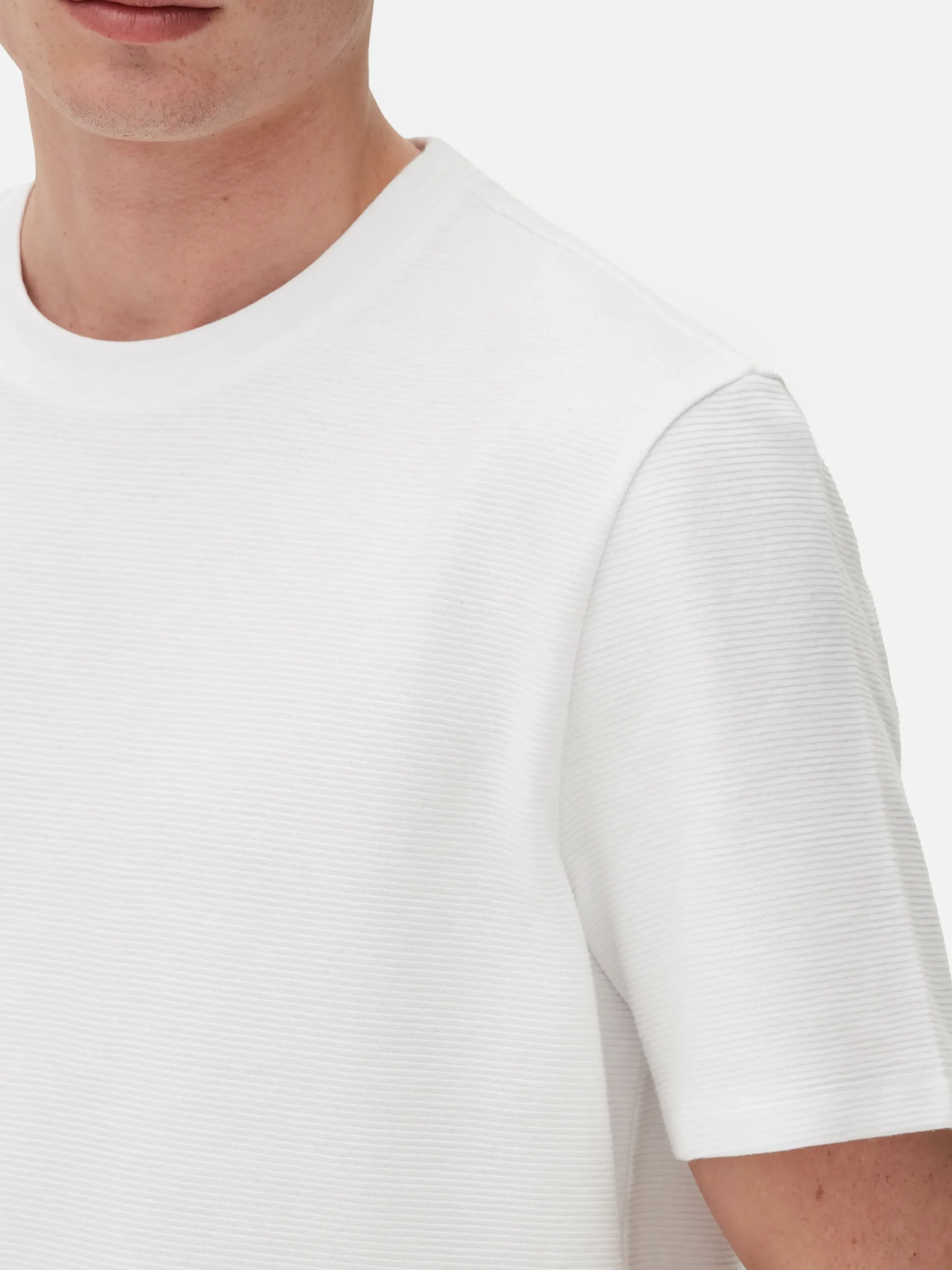 T-shirt En Maille Ottoman Côtelée