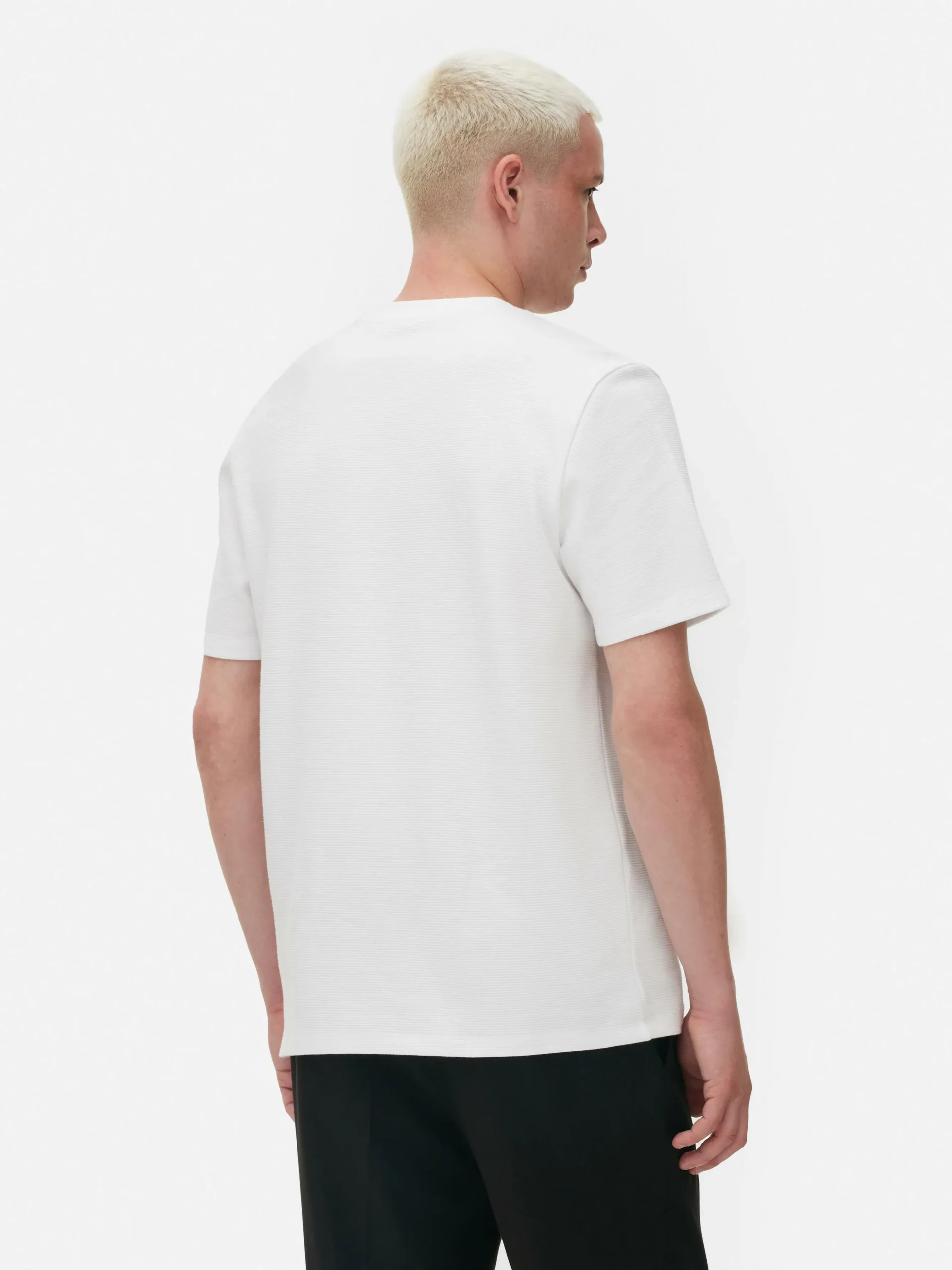 T-shirt En Maille Ottoman Côtelée