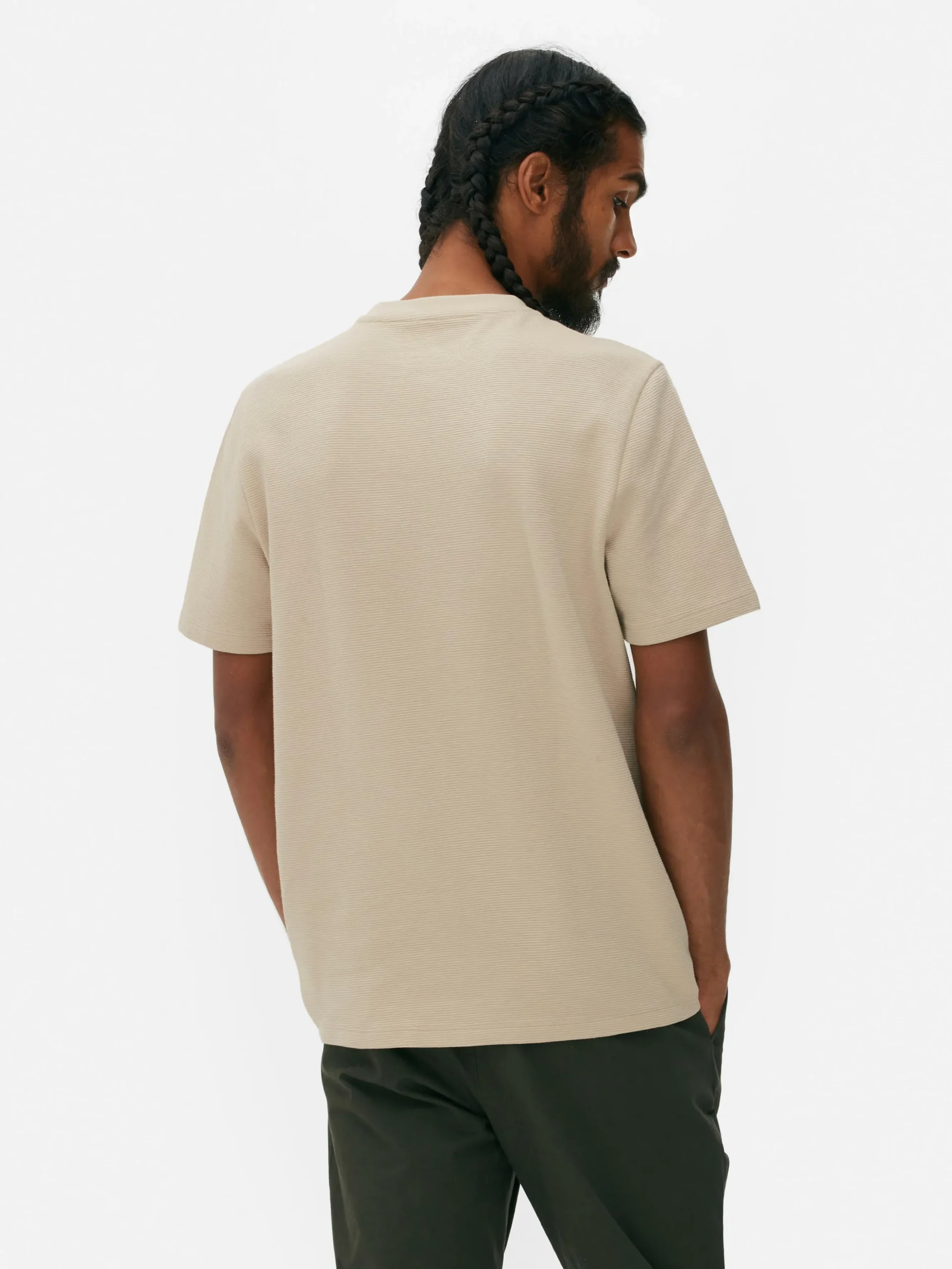 T-shirt En Maille Ottoman Côtelée