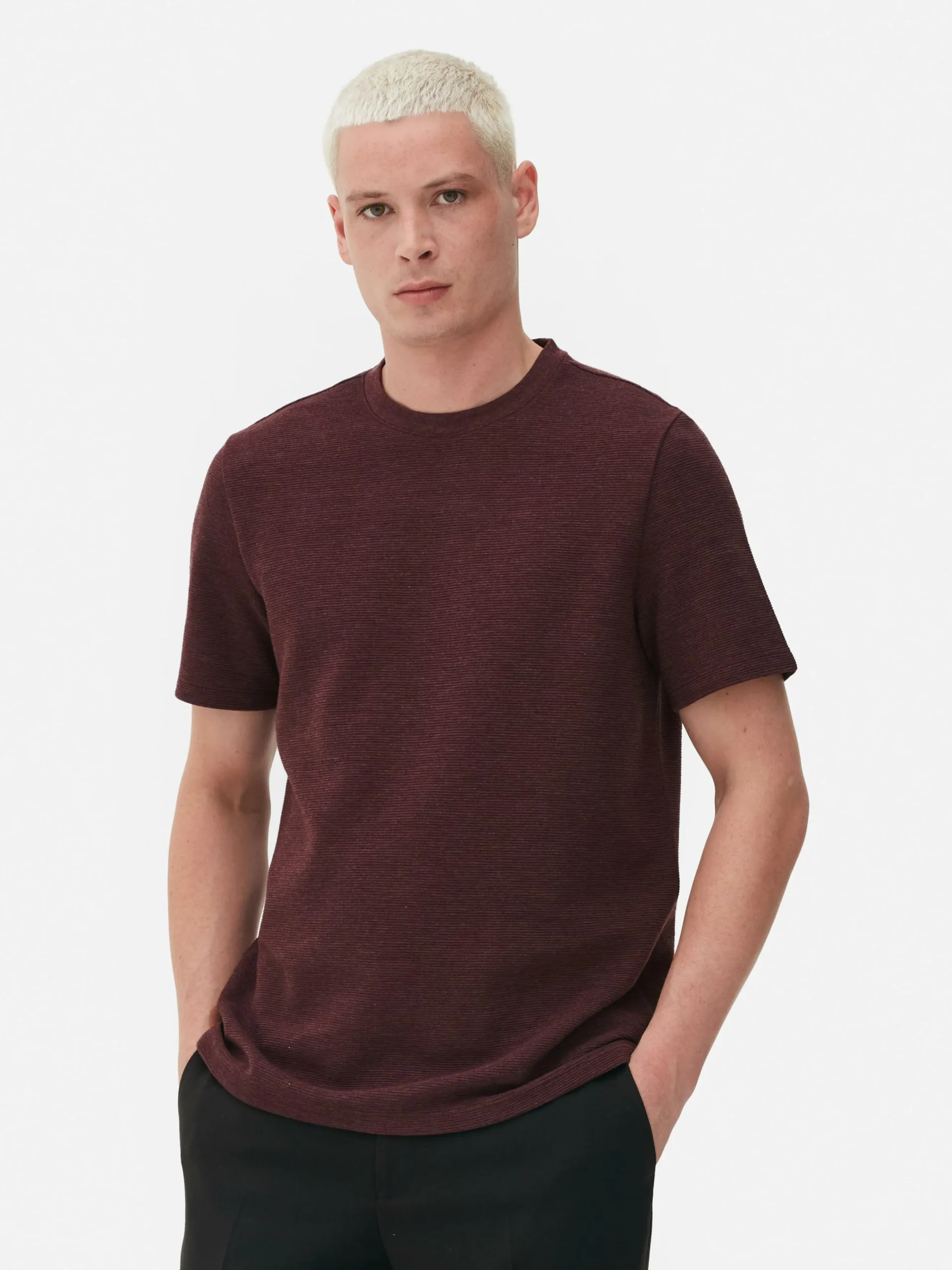 T-shirt En Maille Ottoman Côtelée