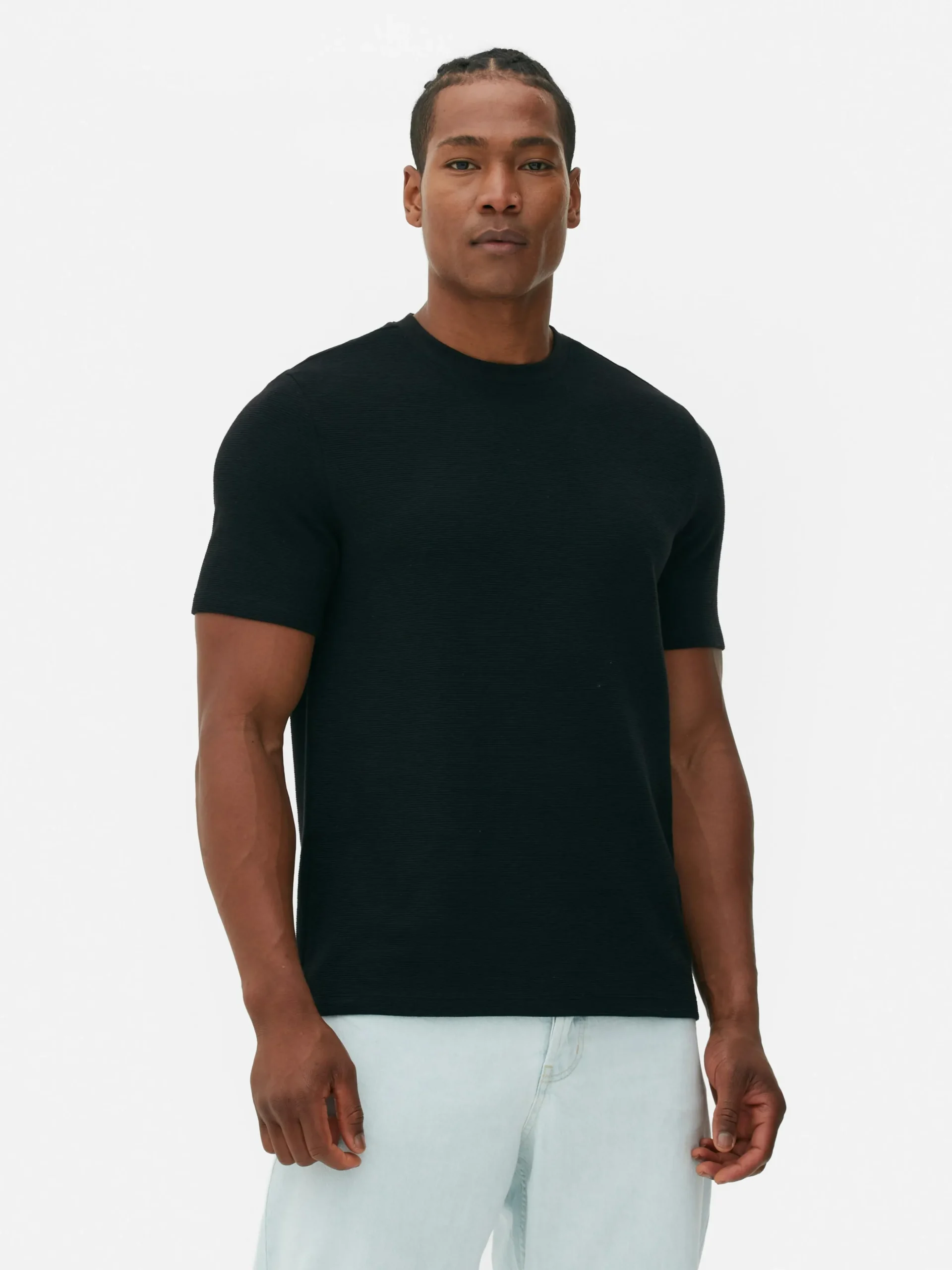 T-shirt En Maille Ottoman Côtelée