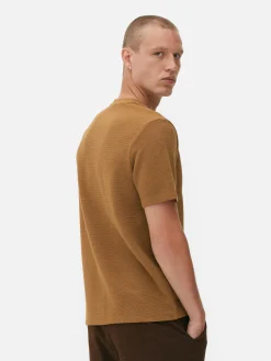 T-shirt En Maille Ottoman Côtelée