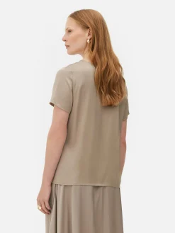 T-shirt En Satin à Manches Courtes The Edit