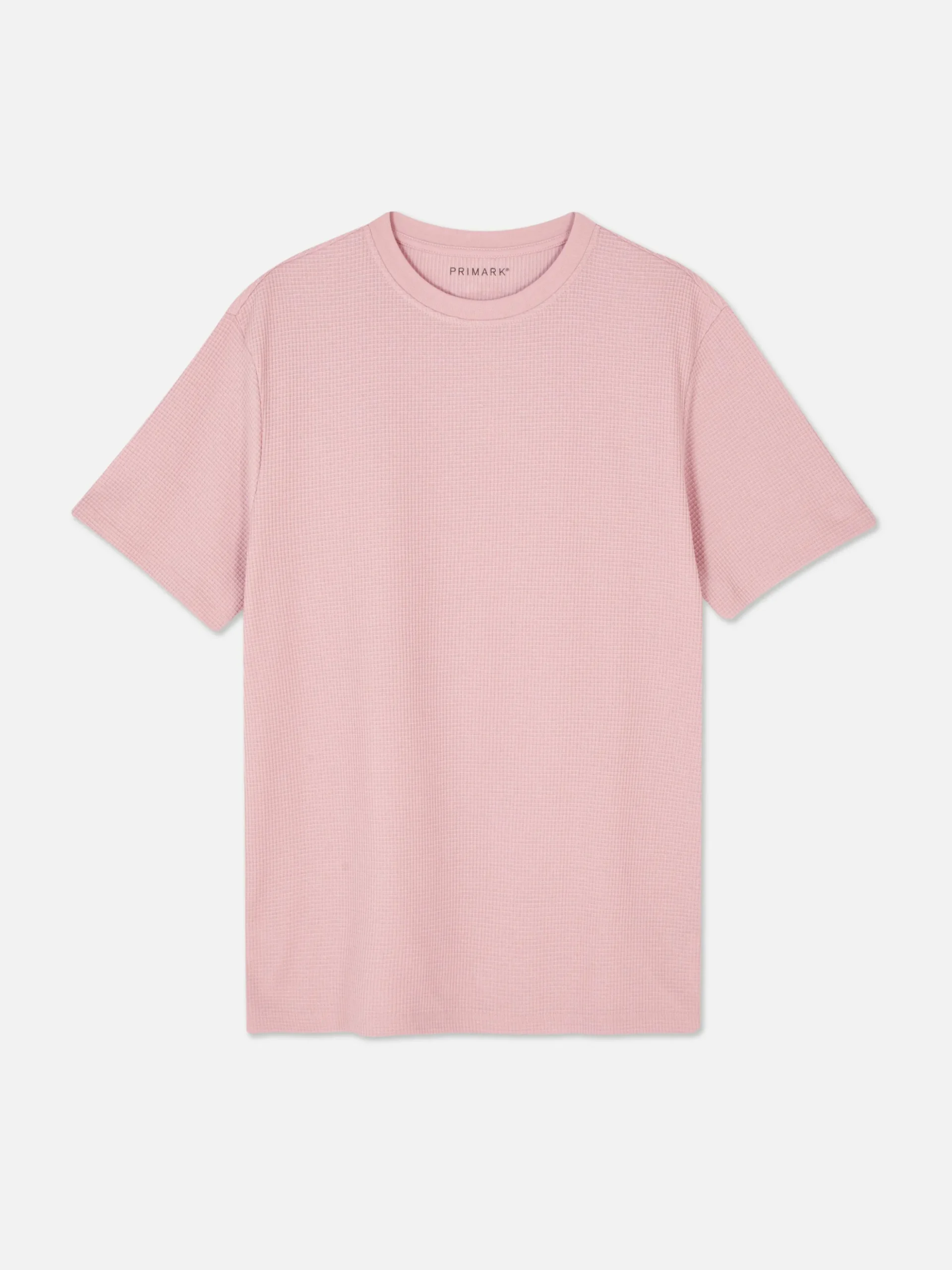 T-shirt Gaufré à Col Ras-du-cou