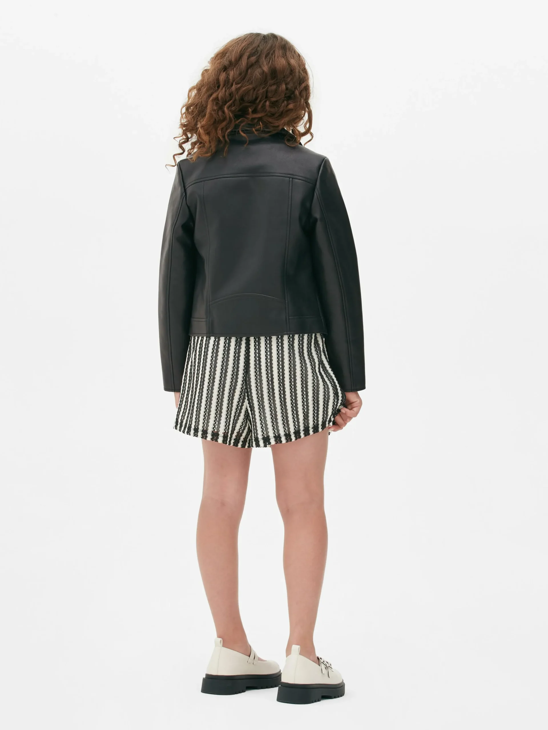 Veste De Motard En Simili Cuir