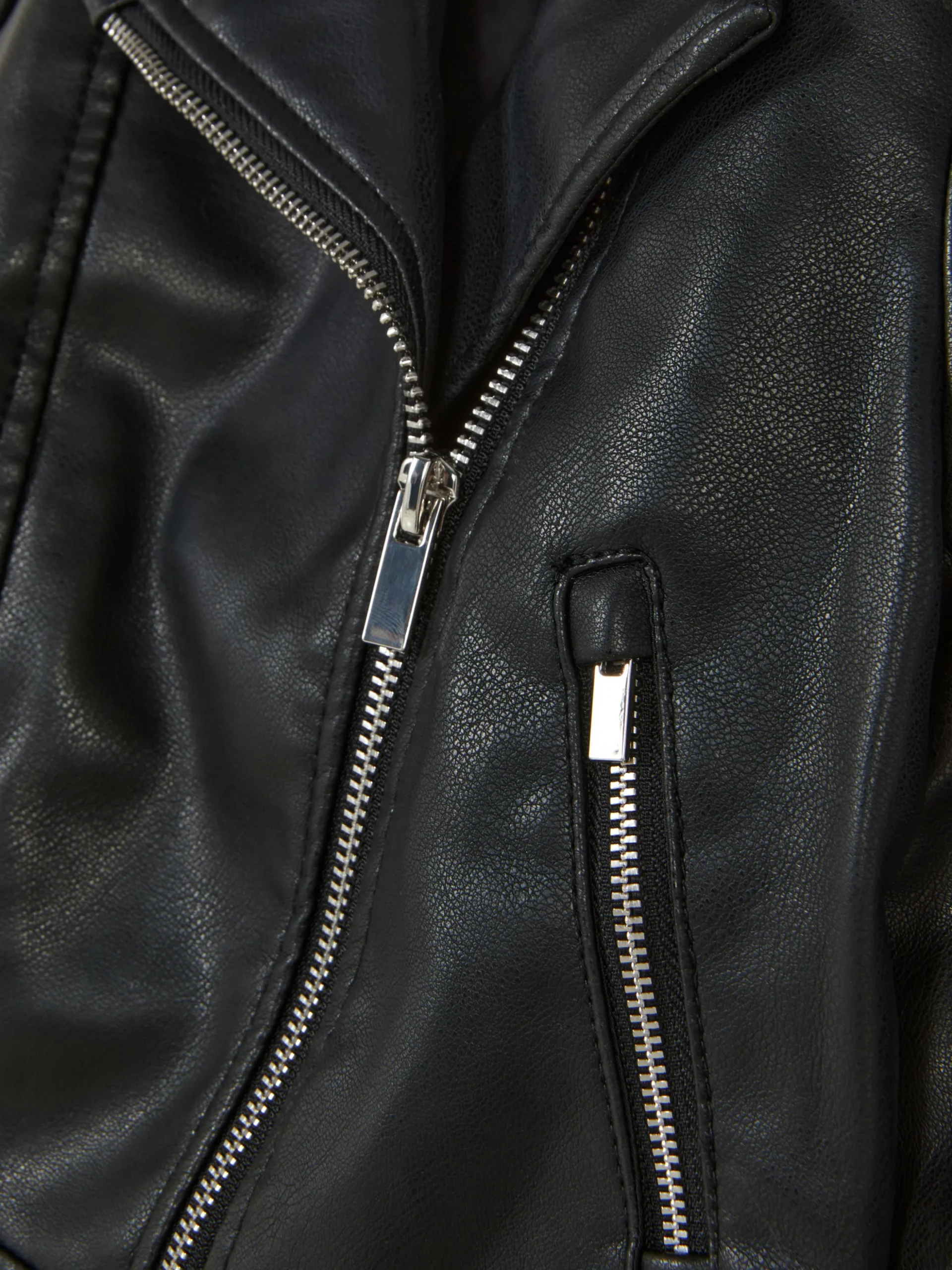 Veste De Motard En Simili Cuir
