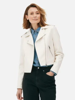 Veste Motard En Simili Cuir Essential