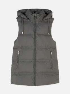 Veste Sans Manches Matelassée à Capuche